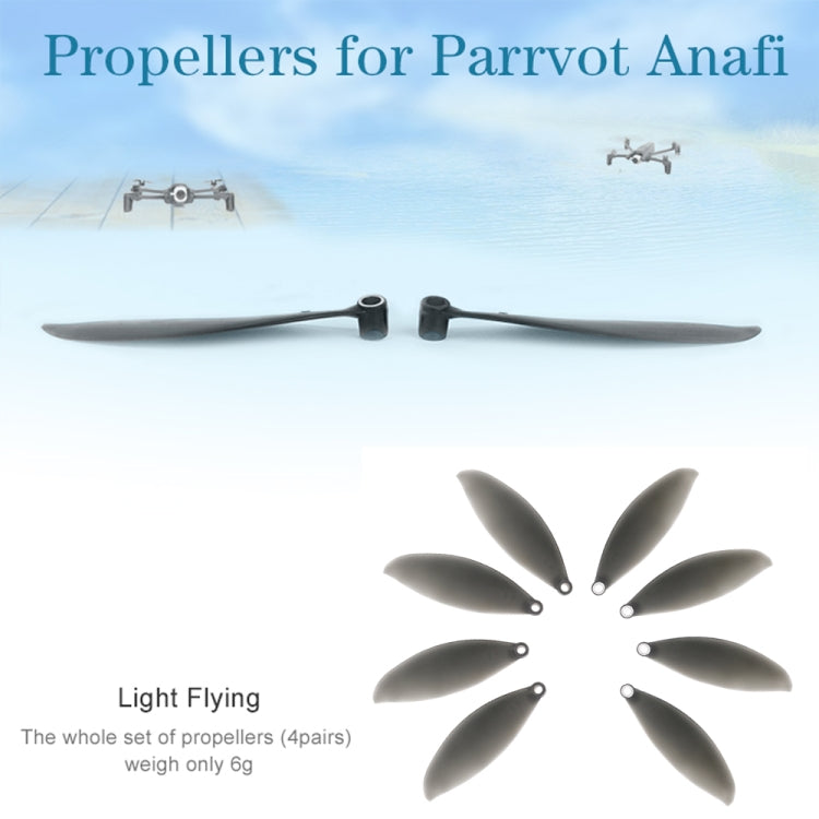 4 Pairs Foldable Hard PC CW / CCW Blades Propellers with Wrench for Parrot Anafi Drone