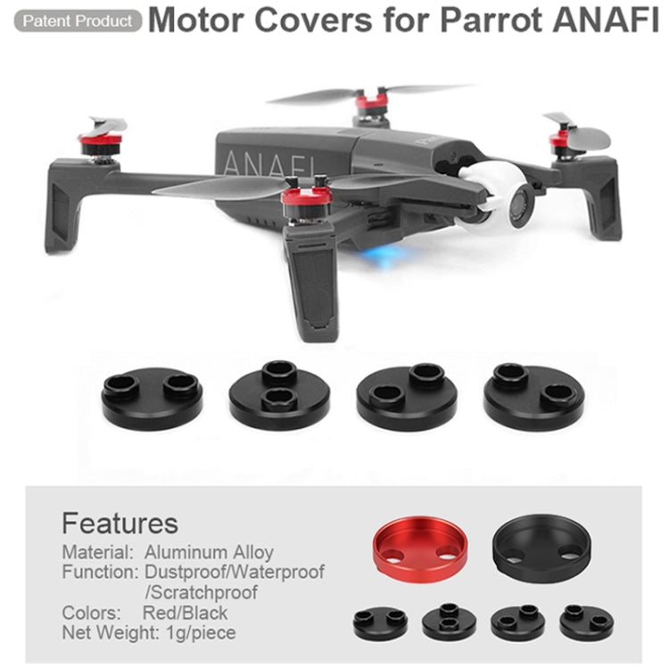 4 PCS Aluminum Alloy Motor Guard Protective Covers Cap for Parrot Anafi Drone
