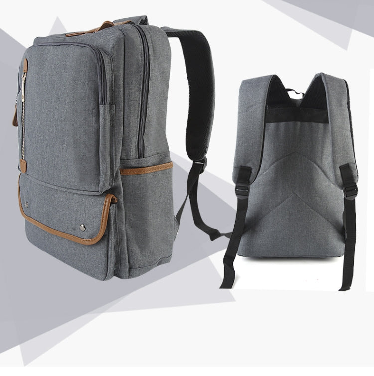 Universal Multi-Function Canvas Cloth Laptop Computer Shoulders Bag Business Backpack Students Bag, Size: 43x29x13cm, For 15.6 inch and Below Macbook, Samsung, Lenovo, Sony, DELL Alienware, CHUWI, ASUS, HP