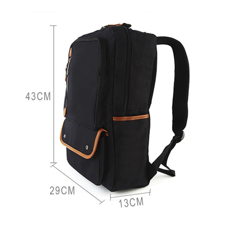Universal Multi-Function Canvas Cloth Laptop Computer Shoulders Bag Business Backpack Students Bag, Size: 43x29x13cm, For 15.6 inch and Below Macbook, Samsung, Lenovo, Sony, DELL Alienware, CHUWI, ASUS, HP