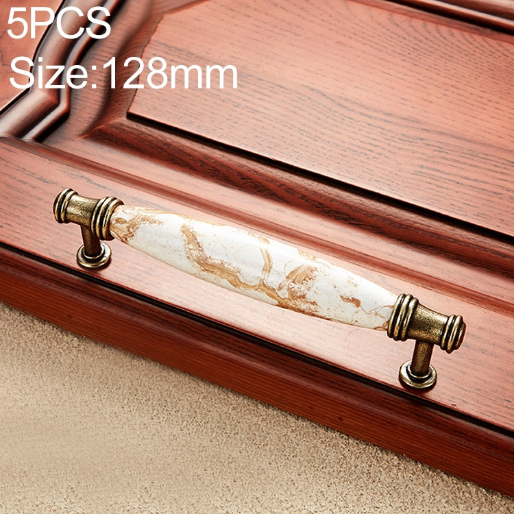 5 PCS 5001_128 Fine Gold Marble Hardware Cabinet Handle