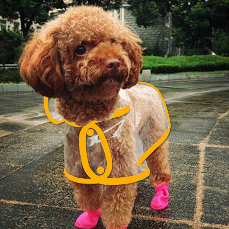 Waterproof Transparent Pet Raincoat Rain Wear Poncho Cloth, XS, Harness Chest Size: 22cm, Back Length: 18cm, Pet Weight: 1.5kg Below
