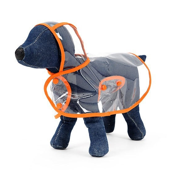 Waterproof Transparent Pet Raincoat Rain Wear Poncho Cloth, XXL, Harness Chest Size: 51cm, Back Length: 42cm, Pet Weight: 5.5-6.5kg