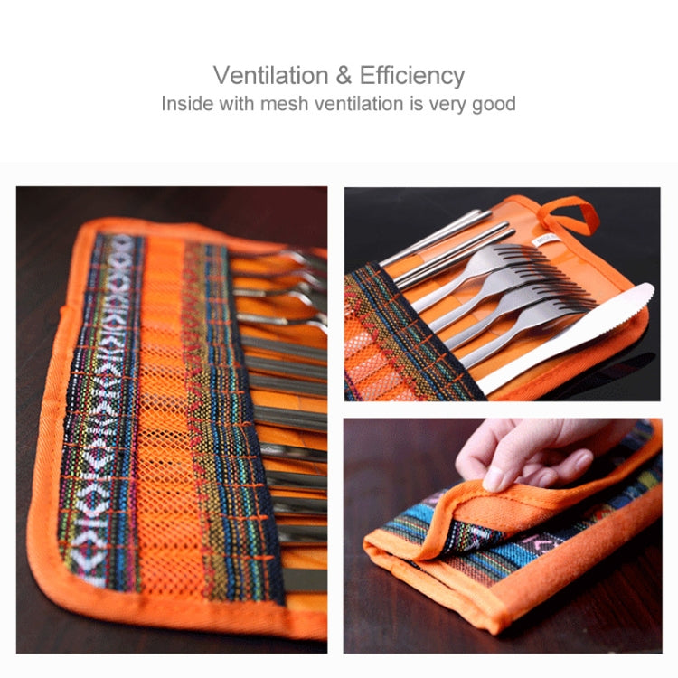 13 in 1 Portable Outdoor Travel Camping Picnic Stainless Steel Tableware Set