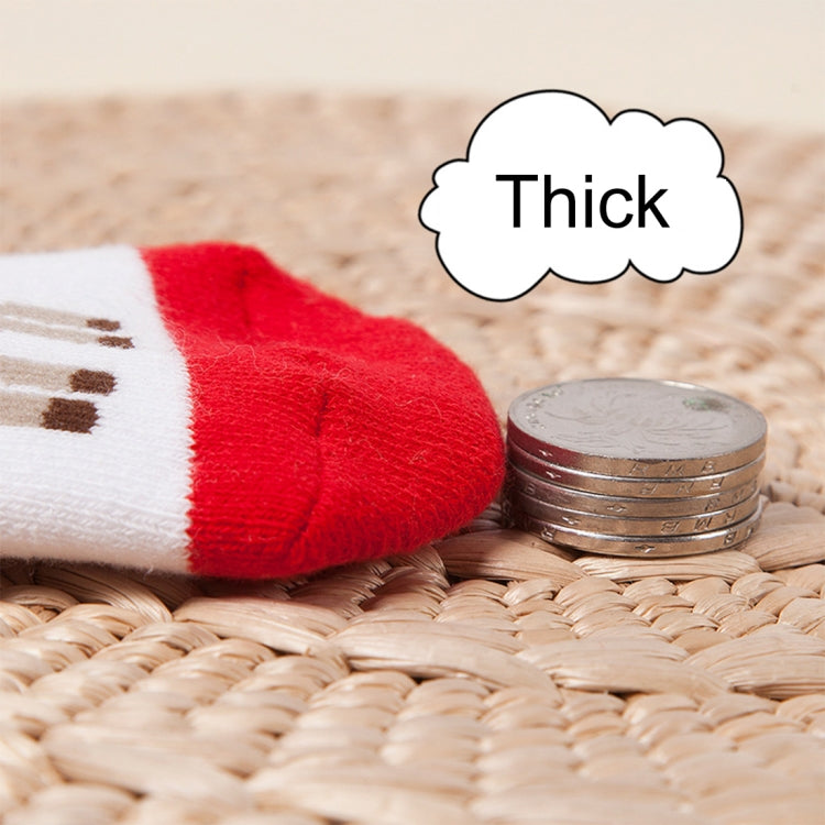 6 Pairs Christmas Children Cotton Socks Anti-pilling Thickening, for Foot Length About: 7~9cm