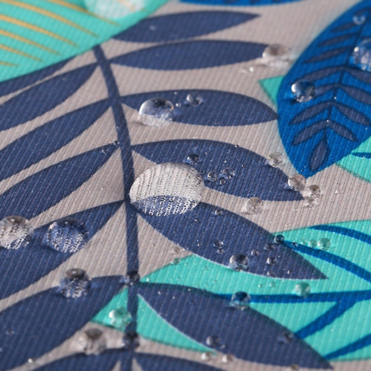 Office Supplies Leaves Pattern Zipper Document Folder A4 Storage Bag (Black+Red)