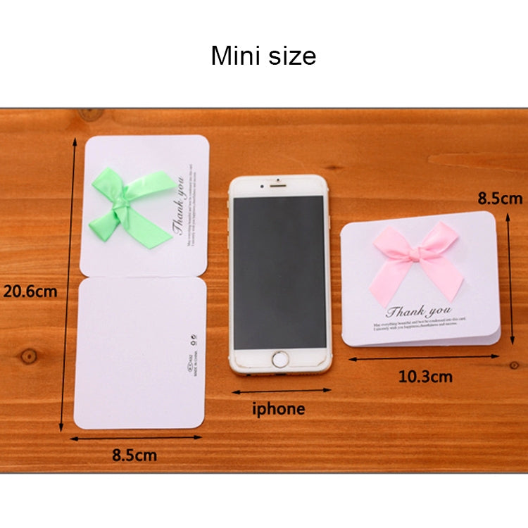 50 PCS Festival Creative Universal Bowknot Greeting Cards with Envelope