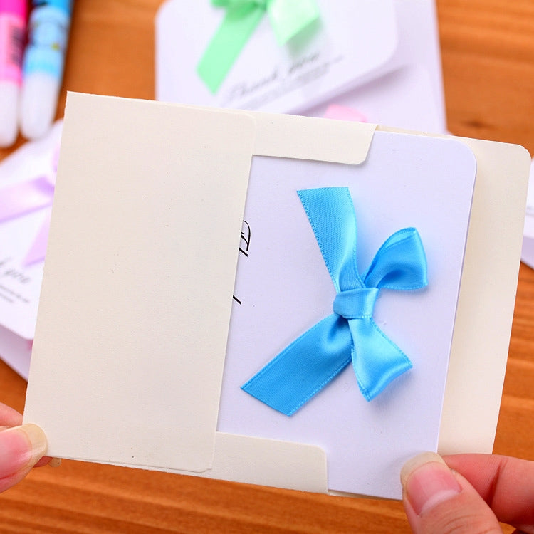 50 PCS Festival Creative Universal Bowknot Greeting Cards with Envelope