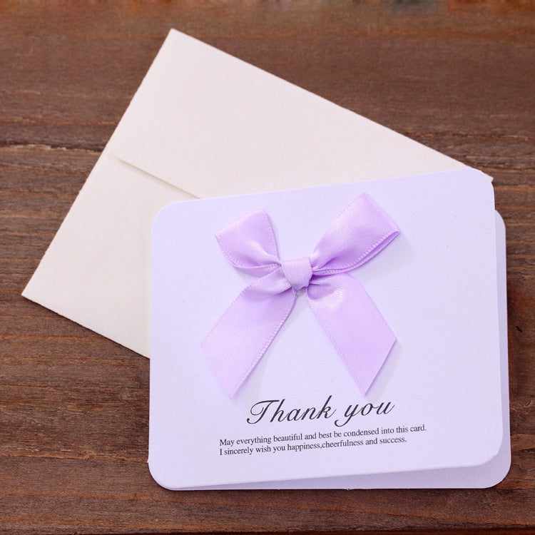 50 PCS Festival Creative Universal Bowknot Greeting Cards with Envelope