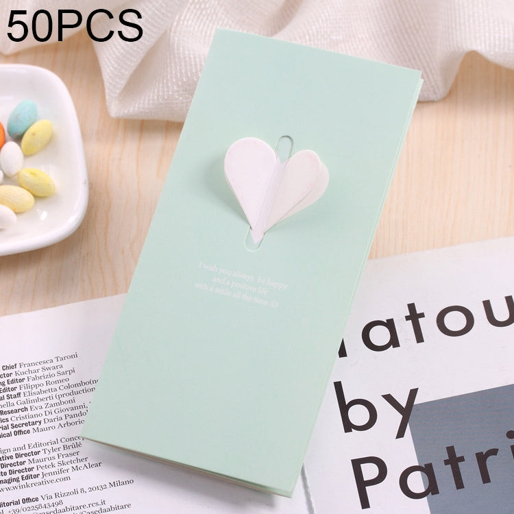 50 PCS Festival Creative Universal Love Heart Greeting Cards