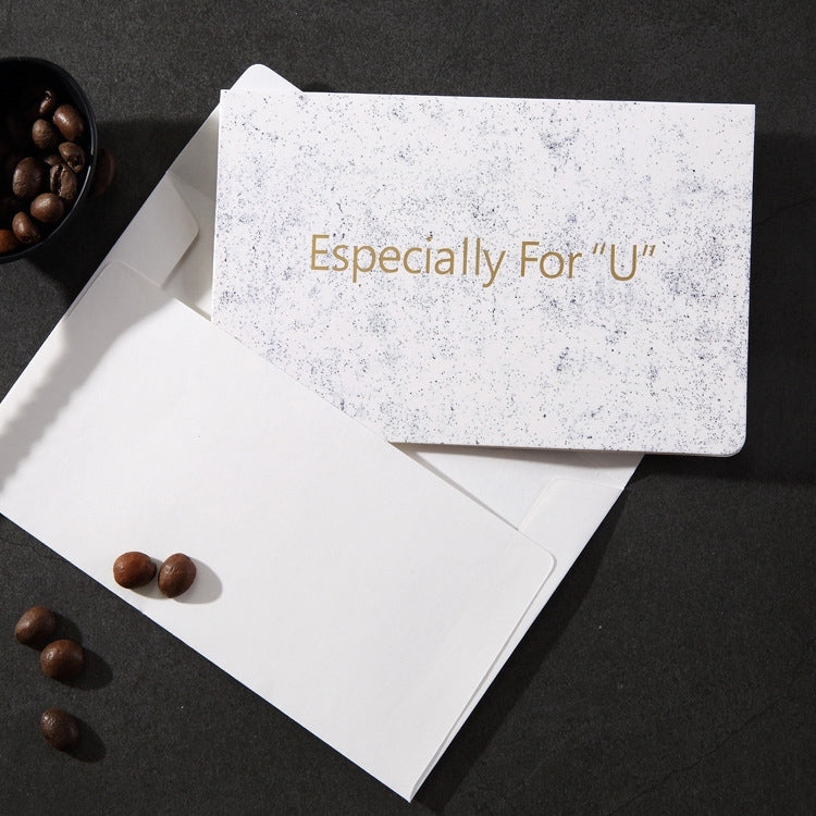 50 PCS Creative Festival Universal Marbling Greeting Cards with Envelope (Especially For U)