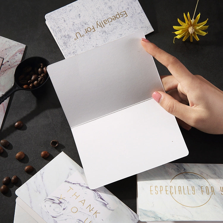 50 PCS Creative Festival Universal Marbling Greeting Cards with Envelope (Especially For U)