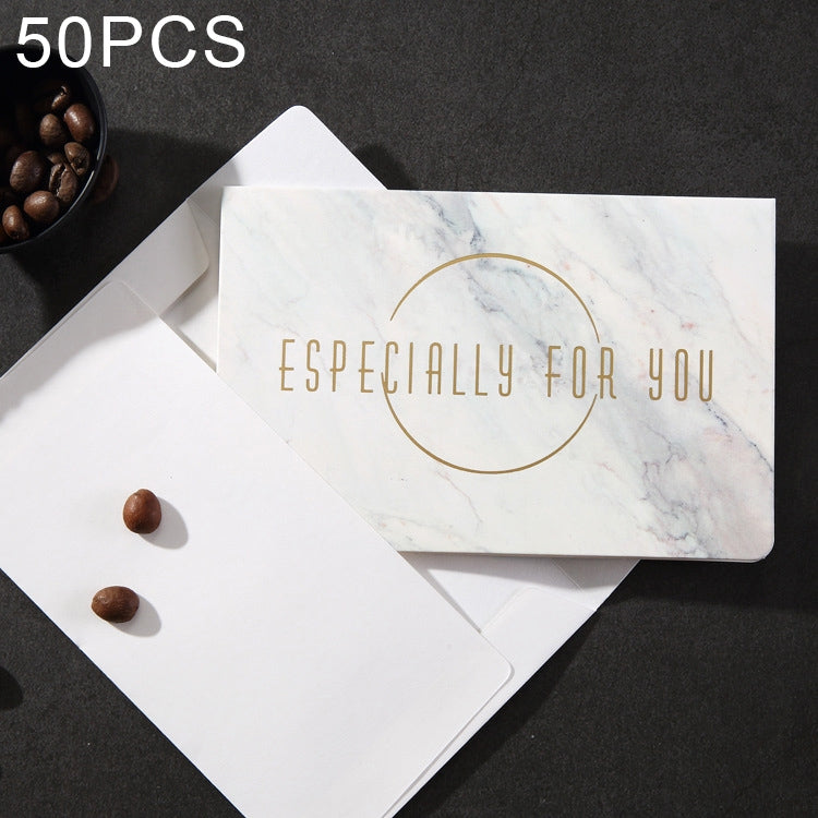50 PCS Creative Festival Universal Marbling Greeting Cards with Envelope (ESPECIALLY FOR YOU)