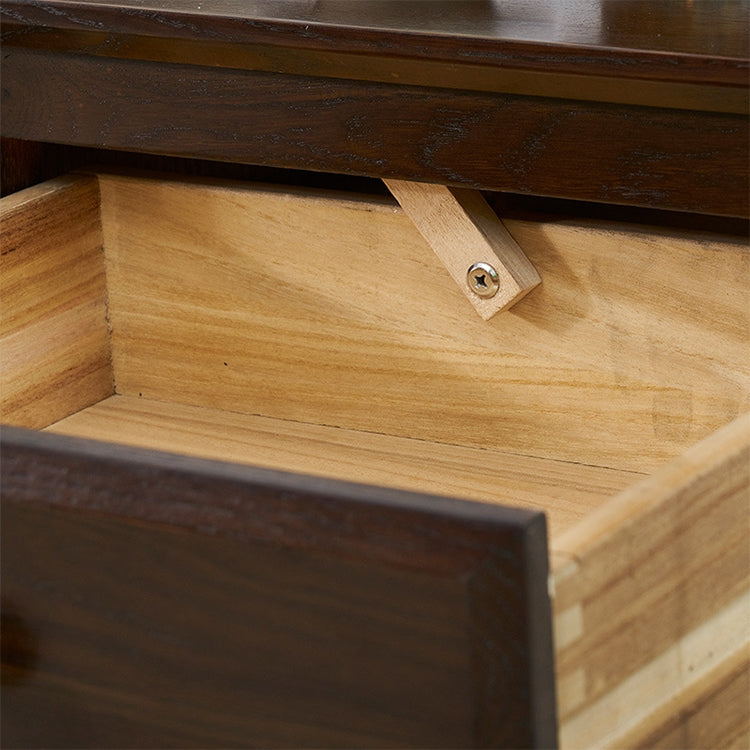 Modern Minimalist Solid Wood Storage Cabinet Locker Bedroom Full Bedside Table