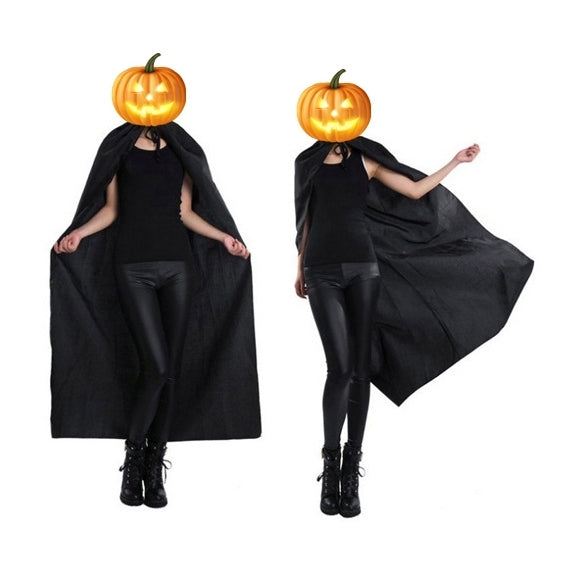 Adult Cape Halloween Devil Cloak Costume Festival Party Fancy Robe Shawl Costumes with Cap for Women Men(Black)