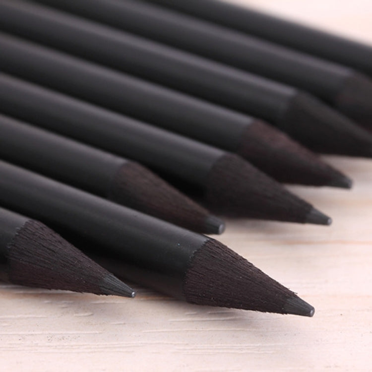 6 PCS / Box HB DIY Black Wood Pencil Diamond Series Standard  Pencil Drawing Painting Supplies,Random Color Delivery