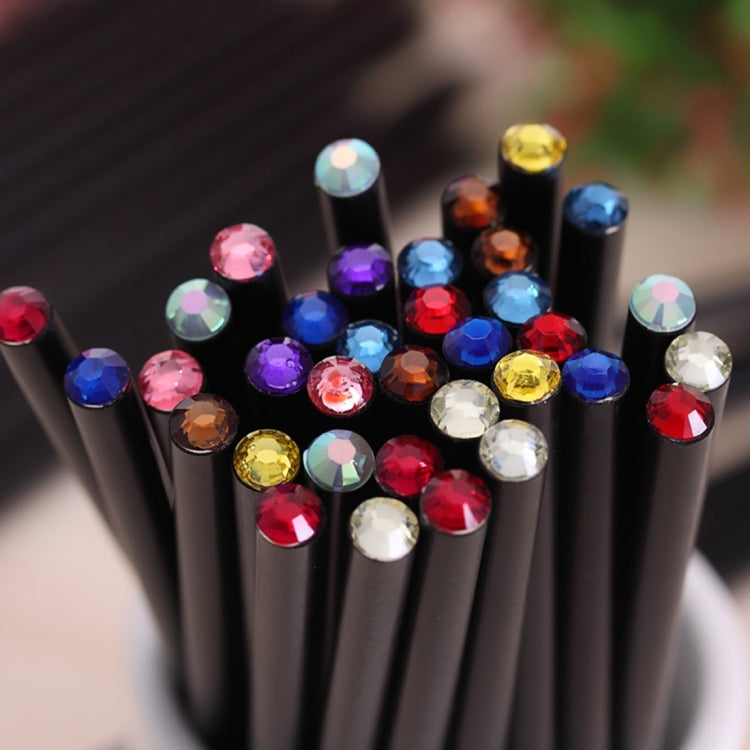 6 PCS / Box HB DIY Black Wood Pencil Diamond Series Standard  Pencil Drawing Painting Supplies,Random Color Delivery
