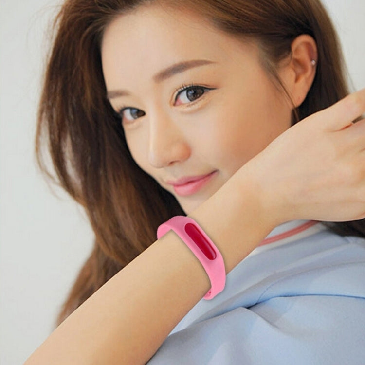 2 PCS Anti-mosquito Silicone Repellent Bracelet Buckle Wristband Bugs Away, Suitable for Children and Adults, Length:23cm, Random Color Delivery