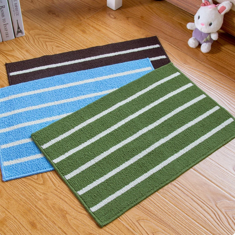 Striped Non Slip Shaggy Soft Water Absorption Bedroom Bathroom Carpet Mat, Size: 43*65cm
