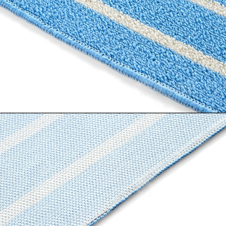 Striped Non Slip Shaggy Soft Water Absorption Bedroom Bathroom Carpet Mat, Size: 43*110cm(Coffee)