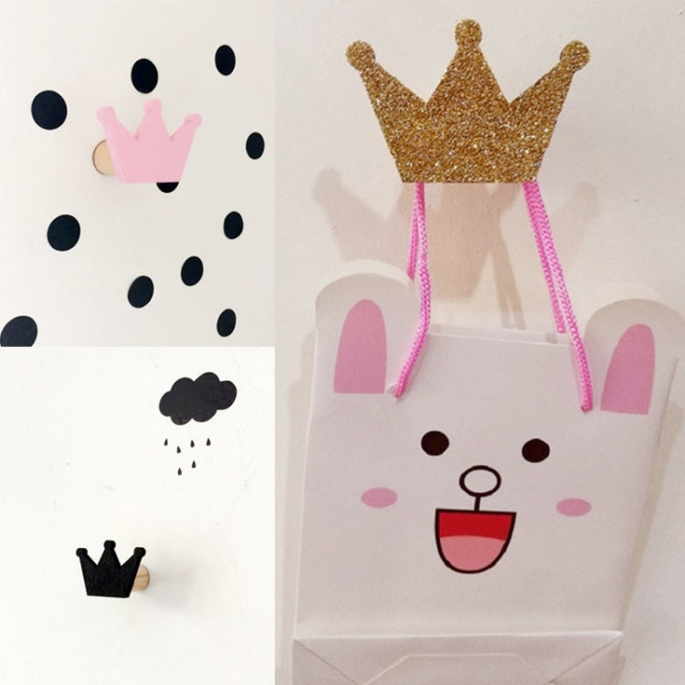 Creative Design Wooden Crown Wall Hanger Hook for Home or Office, Max Load Weight: 2kg