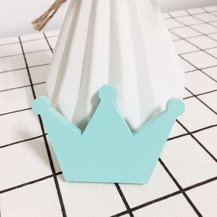 Creative Design Wooden Crown Wall Hanger Hook for Home or Office, Max Load Weight: 2kg(Mint Green)