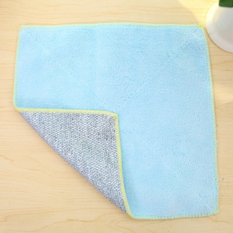 5 PCS Bamboo Fiber Washing Dish Towel Kitchen Cleaning Cloth Double-Sided Scouring Cloth Water Absorption Non-Stick Oil,Can Not Hang,Random Color Delivery