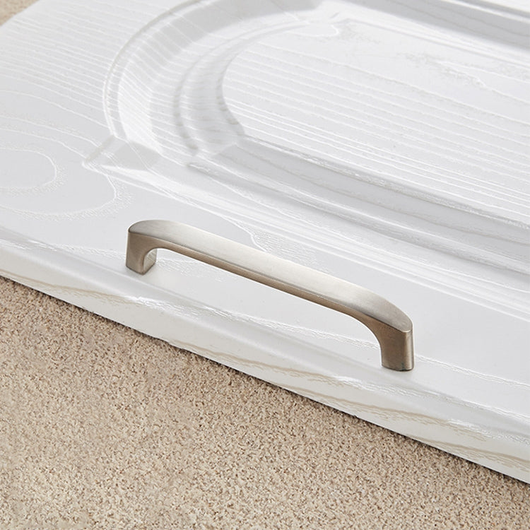 5 PCS 4045-96 Zinc Alloy Stainless Steel Nickel Wire Drawing Cabinet Wardrobe Drawer Door Handle, Hole Spacing: 96mm