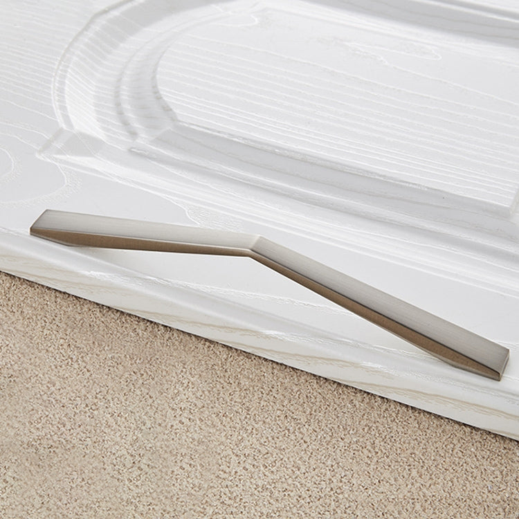 3 PCS 4068-160 White Zinc Alloy Stainless Steel Nickel Wire Drawing Cabinet Wardrobe Drawer Door Handle, Hole Spacing: 160mm