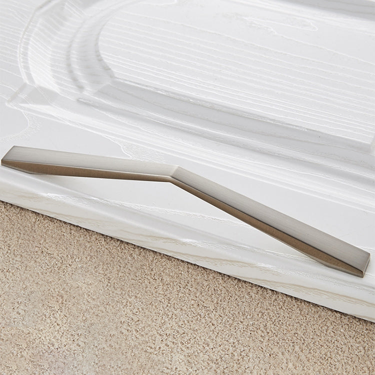 2 PCS 4068-192 Zinc Alloy Stainless Steel Nickel Wire Drawing Cabinet Wardrobe Drawer Door Handle, Hole Spacing: 192mm