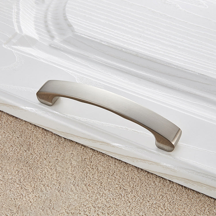 5 PCS 4076-96 Zinc Alloy Stainless Steel Nickel Wire Drawing Cabinet Wardrobe Drawer Door Handle, Hole Spacing: 96mm