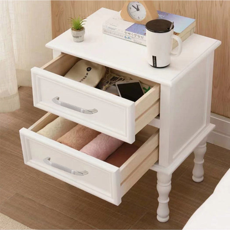 5 PCS 4076-96 Zinc Alloy Stainless Steel Nickel Wire Drawing Cabinet Wardrobe Drawer Door Handle, Hole Spacing: 96mm