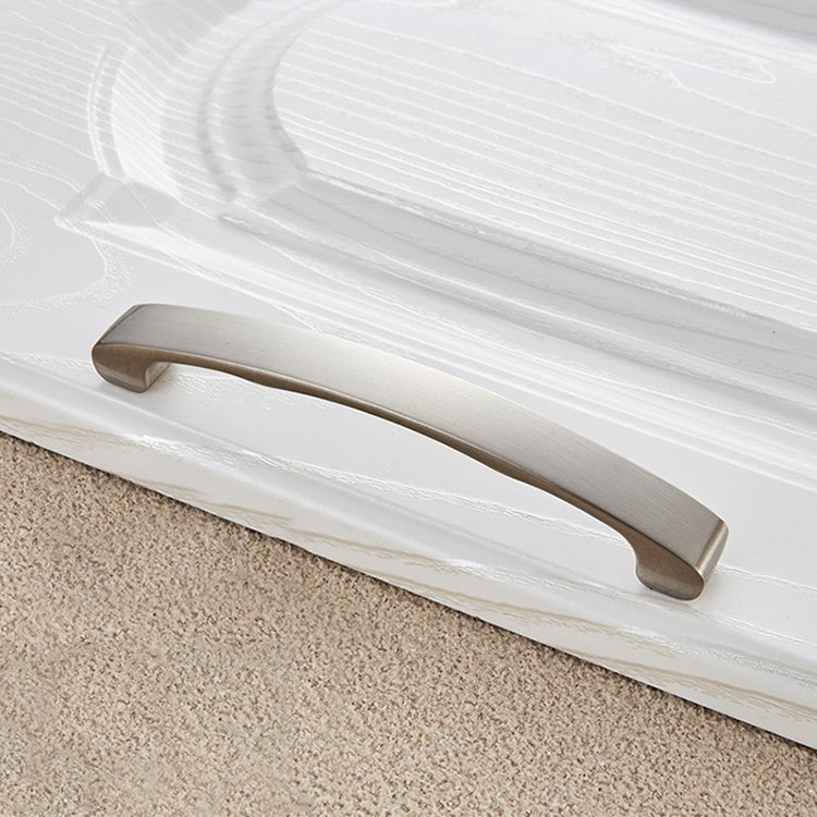 3 PCS 4076-128 Zinc Alloy Stainless Steel Nickel Wire Drawing Cabinet Wardrobe Drawer Door Handle, Hole Spacing: 128mm