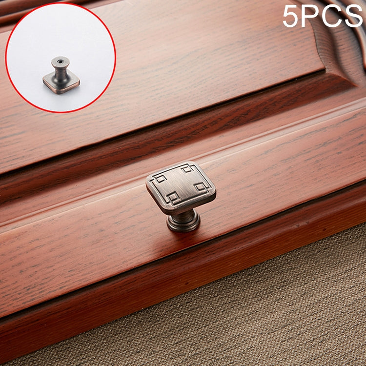 5 PCS 6200 Sub Red Single Hole Solid Zinc Alloy Cabinet Wardrobe Drawer Door Square Handle