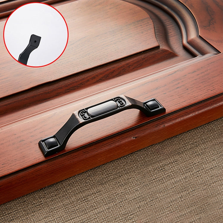 5 PCS 6201-96 Black Red Zinc Alloy Cabinet Wardrobe Drawer Door Handle, Hole Spacing: 96mm