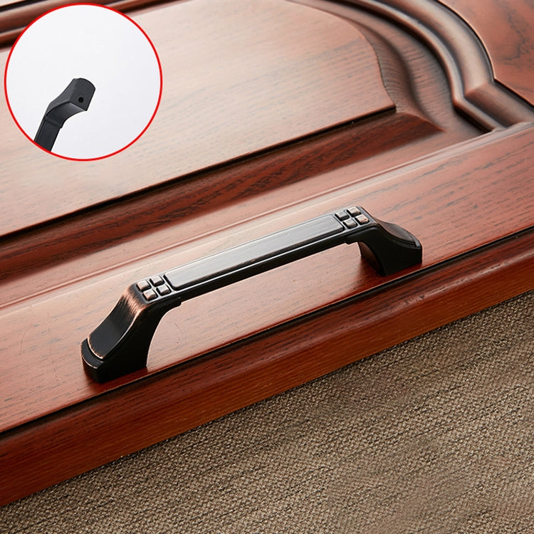 3 PCS 6202-96 Black Red Zinc Alloy Cabinet Wardrobe Drawer Door Handle, Hole Spacing: 96mm
