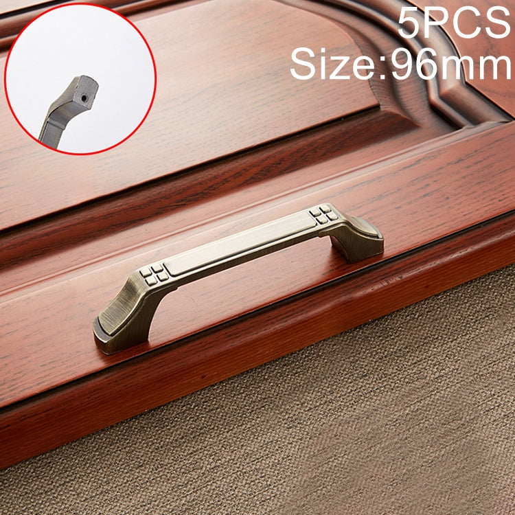 5 PCS 6202-96 Sub Cyan Zinc Alloy Cabinet Wardrobe Drawer Door Handle, Hole Spacing: 96mm