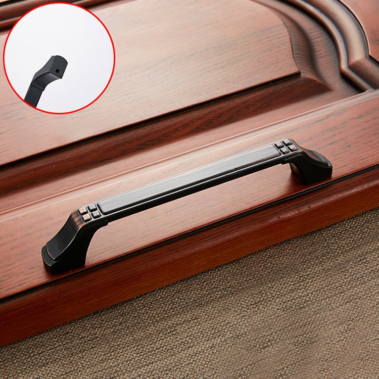 3 PCS 6202-128 Black Red Zinc Alloy Cabinet Wardrobe Drawer Door Handle, Hole Spacing: 128mm