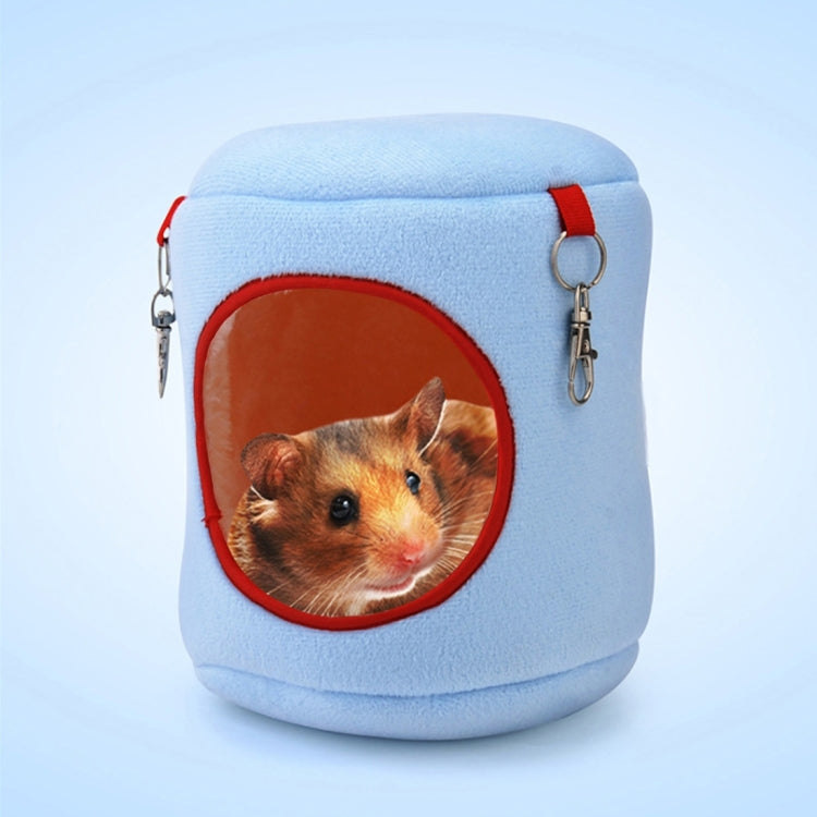 Flannel Cylinder Pet House Warm Hamster Hammock Hanging Bed Small Pets Nest, L, Size:16*16*16cm