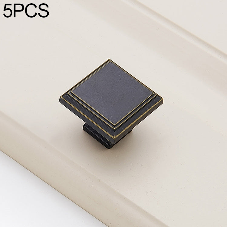 5 PCS 6609 Single Hole American Style Black Brass Drawer Cabinet Handle