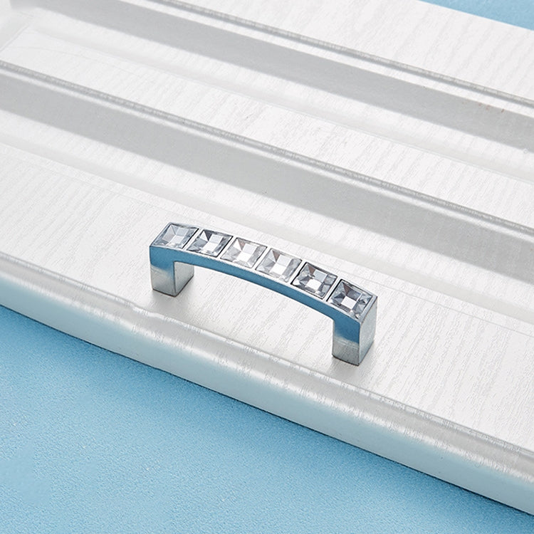 5 PCS 8088_64 Bright Chrome Crystal Glass Diamond Closet Cabinet Handle