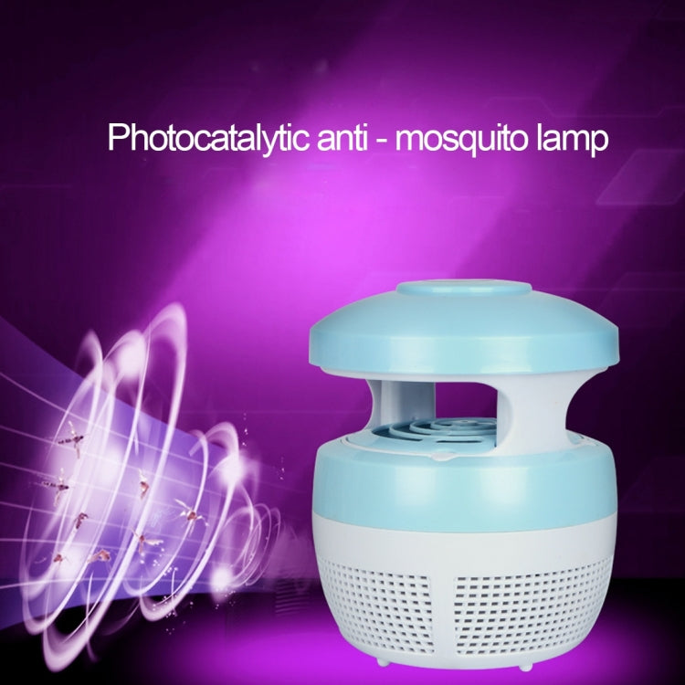 5W 6 LEDs No Radiation Mute Photocatalytic 7-blade Fan USB Mosquito Killer Lamp