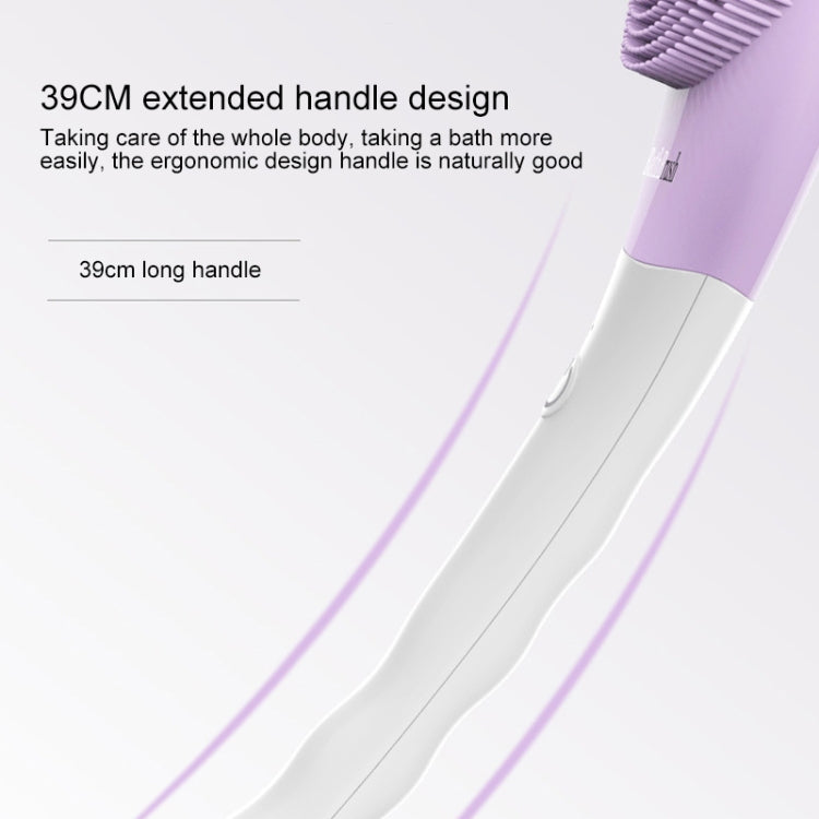 MD-008 Rechargeable Electric Waterproof Long-handled Silicone Bath Cleansing & Massage Brush