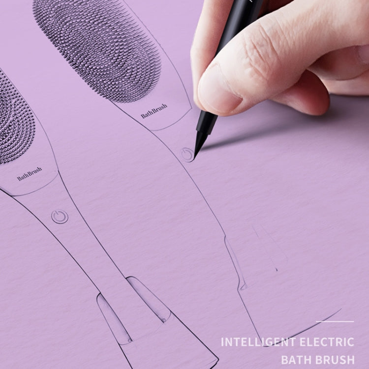 MD-008 Rechargeable Electric Waterproof Long-handled Silicone Bath Cleansing & Massage Brush