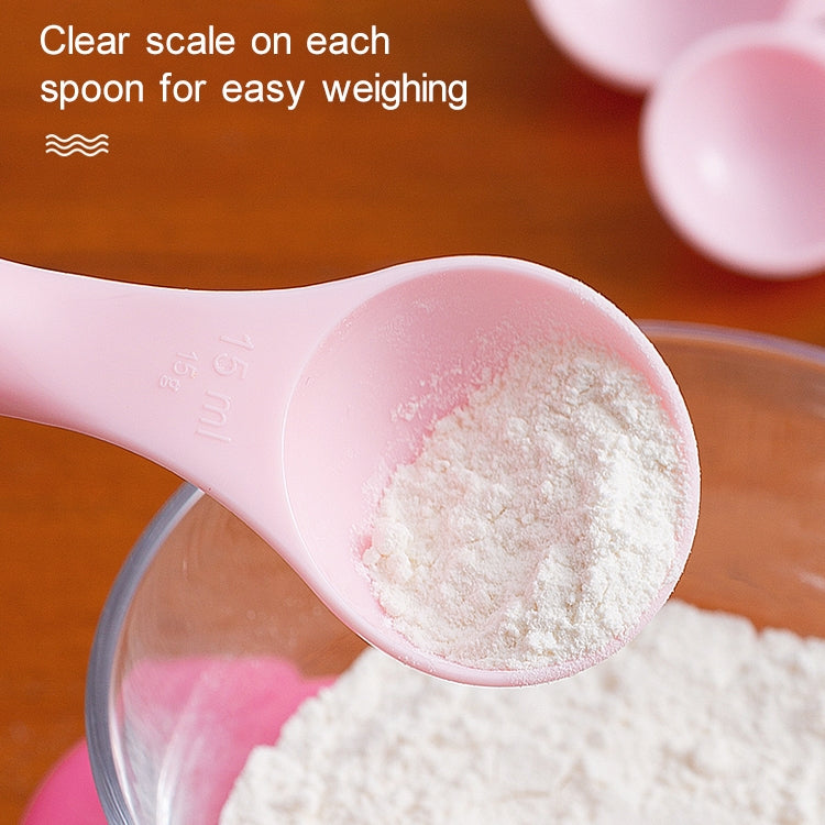 kn082 5 in 1 Plastic Measuring Spoon Kitchen Tool Set