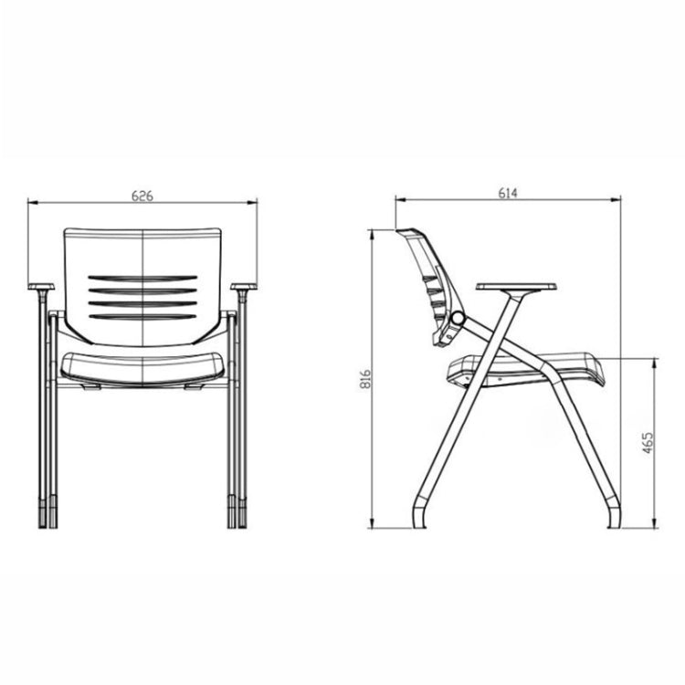 129A Thick Breathable Mesh Folding Training Chair Conference Chair