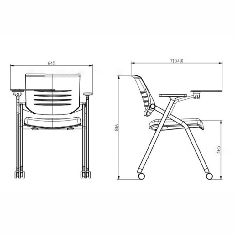 129B Thick Breathable Mesh Folding Training Chair Conference Chair (Green)