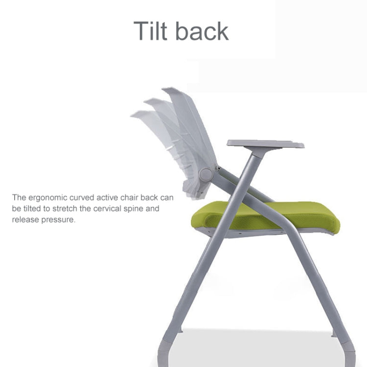 129C Thick Breathable Mesh Folding Training Chair Conference Chair with Writing Board