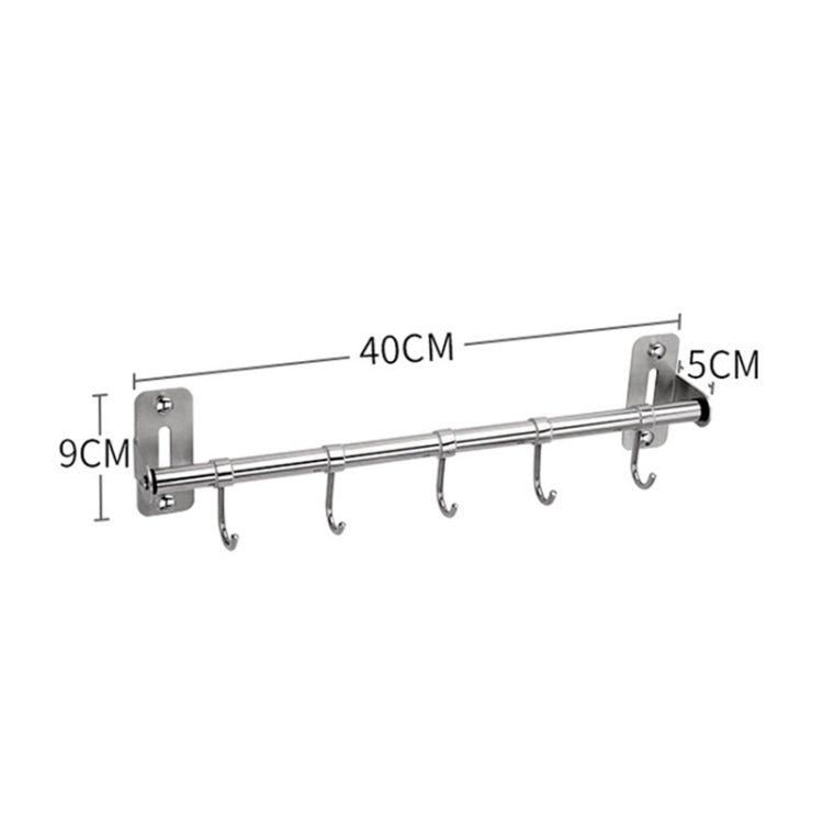 304 Stainless Steel Wall-mounted Kitchen Rack Hanging Rod