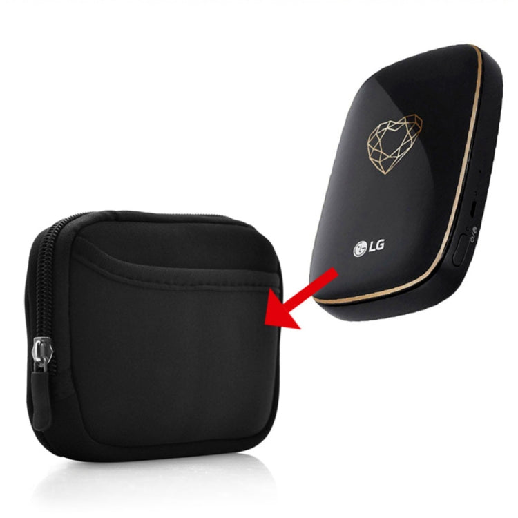 Neoprene Storage Bag for Pocket Printer PD261 PD233 PD238 PD239 PD251(Black)